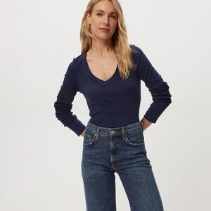 Michael Stars Molly V neck long sleeve